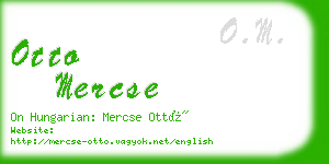 otto mercse business card